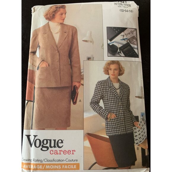 Vogue Misses Jacket Skirt Sewing Pattern 7021 Size 12 14 16 - Uncut - Picture 9 of 9